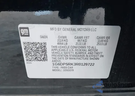 2024 Cadillac Ct5 Sport from USA, damaged, VIN 1G6DP5RK3R0129722